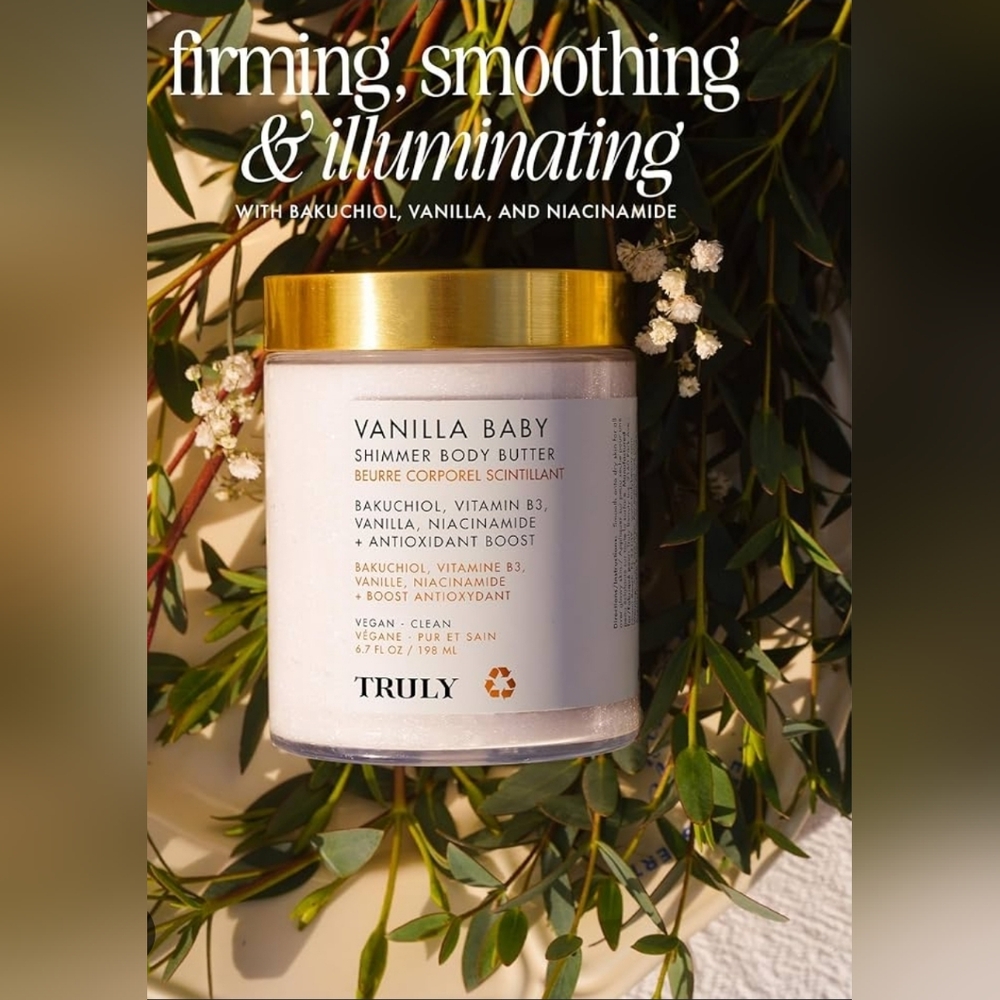 Truly Vanilla Baby Shimmer Body Butter – 6 oz / 200 ml (Full Size) - New
